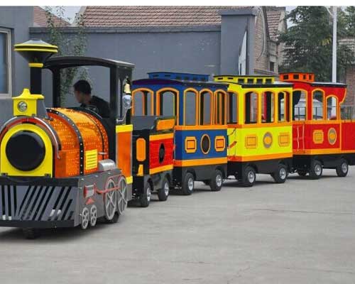 amusement park trackless train